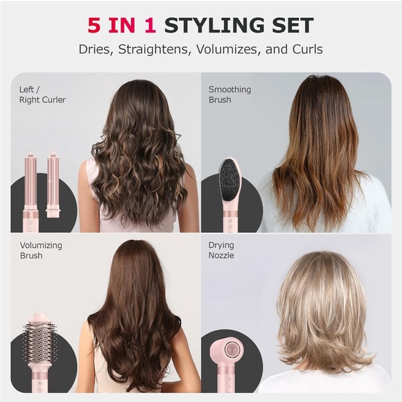 Mescomb 5 in 1 High Speed Blowout Brush Paddle Air Styler Blow - Picture 3 of 6